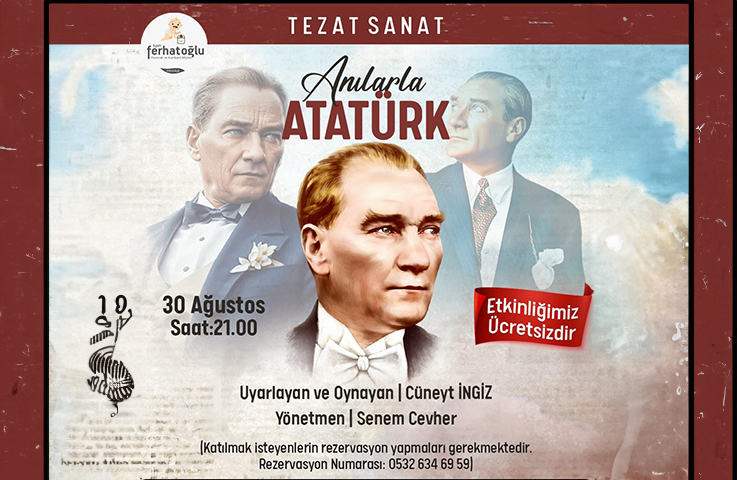 Cüneyt İngiz ve Anılarla Atatürk oyunu Akçay’da seyircisiyle buluşmaya hazırlanıyor